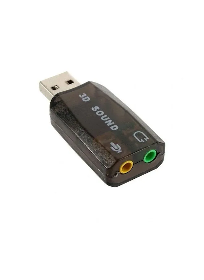 محول USB 2 لسماعة الرأس والميكروفون بني/فضي-1