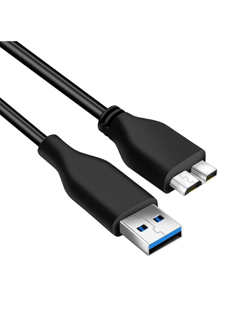 كابل USB 3.0 للقرص الصلب المحمول Western Digital/WD/Seagate/Clickfree/Toshiba/Samsung، كابل نقل بيانات عالي السرعة يصل إلى 4.8 جيجابت في الثانية للقرص الصلب الخارجي المحمول - الطول: 50 سم-1