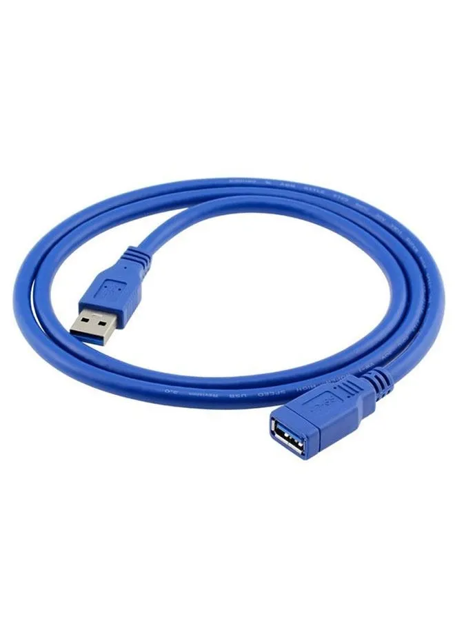 كابل تمديد توصيل USB 3.0 من AM إلى AF ، سلك مهايئ خط تمديد الكمبيوتر أزرق (1.5 متر)-1