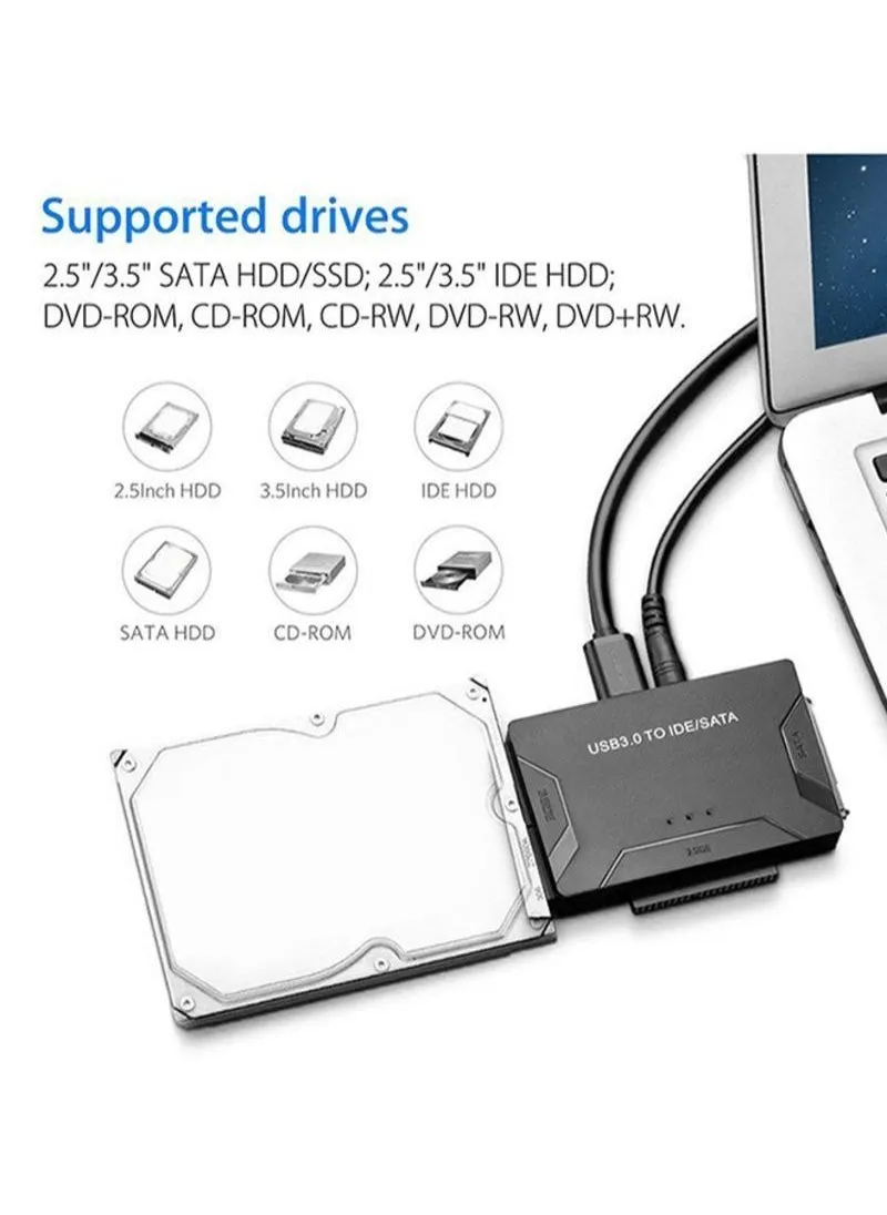 محول محرك الأقراص الصلبة الخارجي USB 3.0 إلى IDE/SATA-2