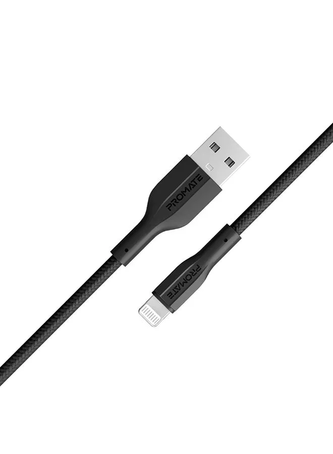 كابل USB-A إلى Lightning متين بقدرة 10 وات مع نقل بيانات بسرعة 480 ميجابت في الثانية-1