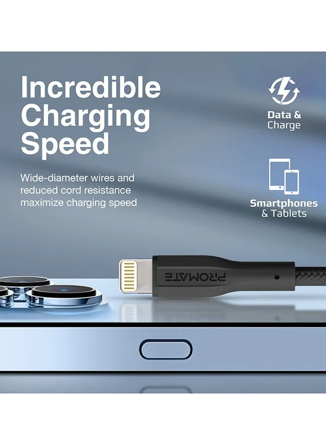 كابل USB-A إلى Lightning متين بقدرة 10 وات مع نقل بيانات بسرعة 480 ميجابت في الثانية-2