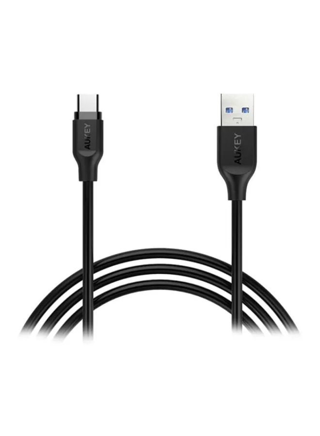 مجموعة كوابل  USB-A إلى USB-C من مادة بلاستيك بي في سي، طراز CB-CMD5 أسود-1