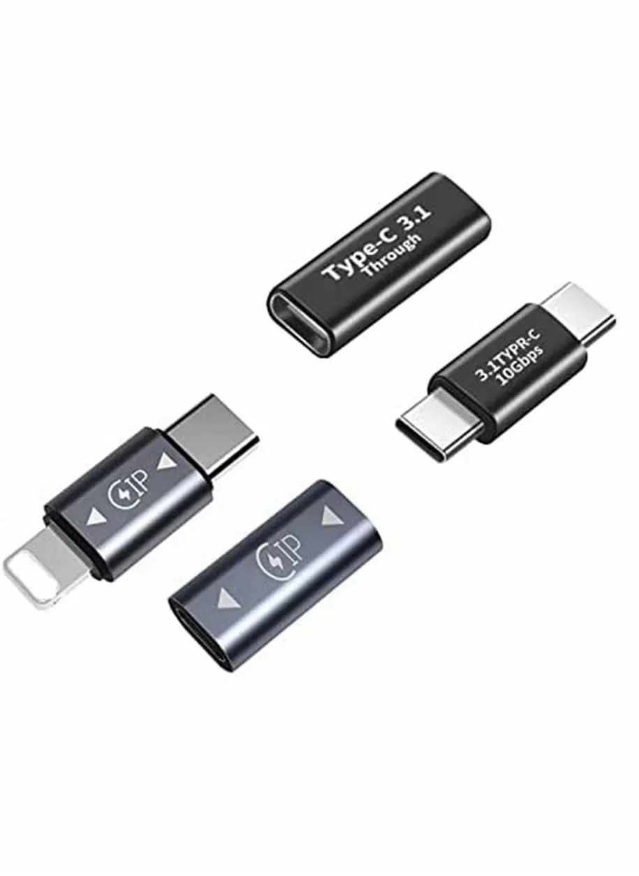 محول USB C ، أجهزة من النوع C ، يدعم الشحن ، توسيع نقل البيانات ، معدل 10 جيجابت في الثانية ، لأجهزة من النوع C مثل Huawei ، لأجهزة Samsung ، لأجهزة MacBook (4 قطع)-1