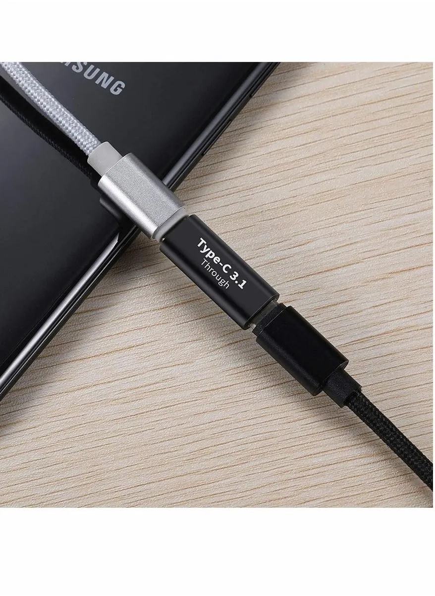 محول USB C ، أجهزة من النوع C ، يدعم الشحن ، توسيع نقل البيانات ، معدل 10 جيجابت في الثانية ، لأجهزة من النوع C مثل Huawei ، لأجهزة Samsung ، لأجهزة MacBook (4 قطع)-2