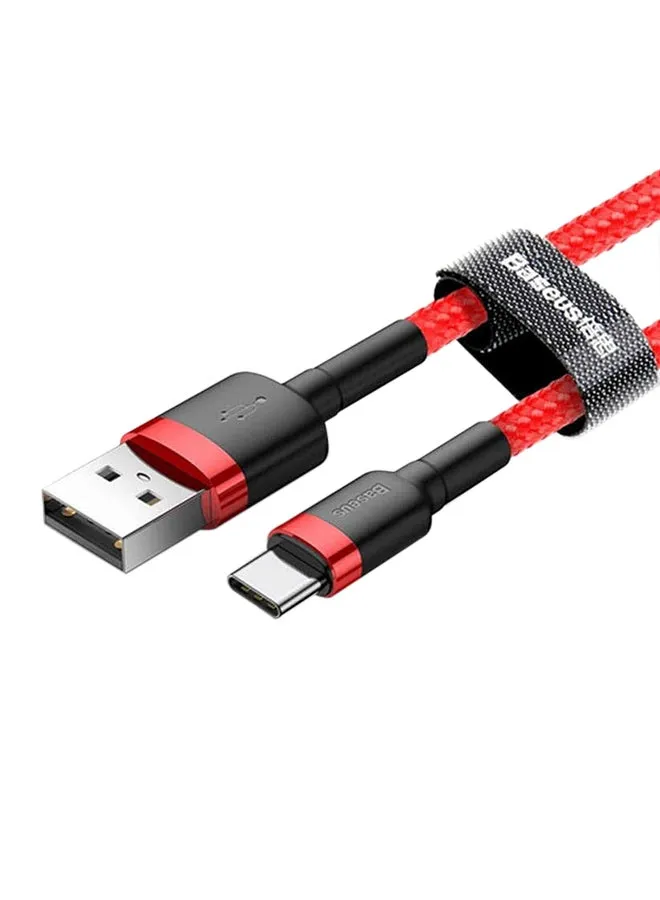 كابل USB C بقوة 2 أمبير للشحن السريع من النايلون المضفر من سلسلة كافول - وشاحن USB Type C بطول 2 متر متوافق مع هواتف سامسونج S21 وS20 وS9 ونوت 20 ونوت 10 وهواوي P30 وP20 لايت وميت 20 برو وP20 وإل جي G5 وG6 وشاومي مي 11 ألترا A2 وغيرها من الهواتف. أحمر وأسود-1