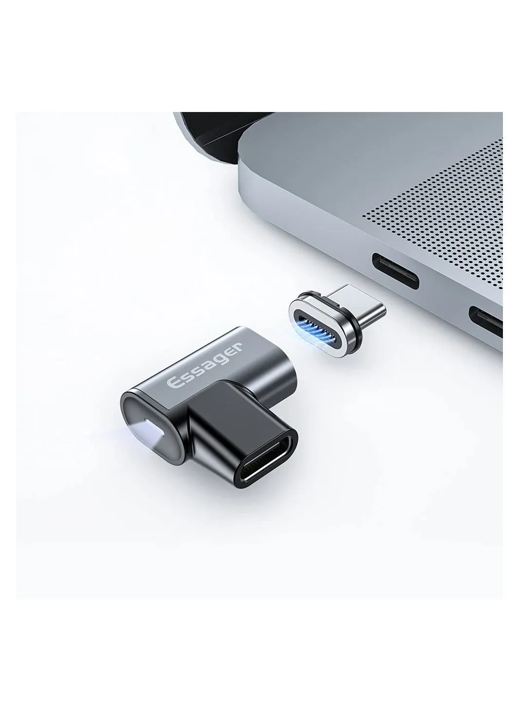 محول مغناطيسي USB C 24 دبوسًا، موصل مغناطيسي من النوع C يدعم PD 100 وات USB3.1 Gen2x2 20Gbps نقل البيانات 4K@60 Hz إخراج الفيديو، متوافق مع أجهزة MacBook Pro/Air Type C-1