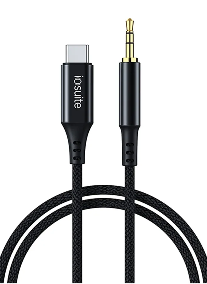 USB-C to 3.5mm Audio Cable Adapter Black 1M-1