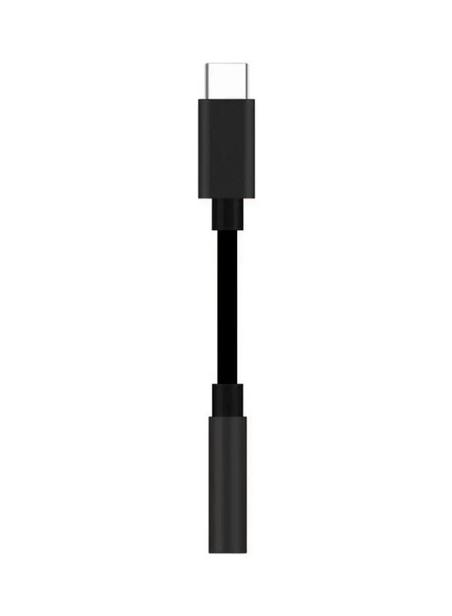 محول بمنفذ USB-C إلى مقبس الصوت Aux أسود-2