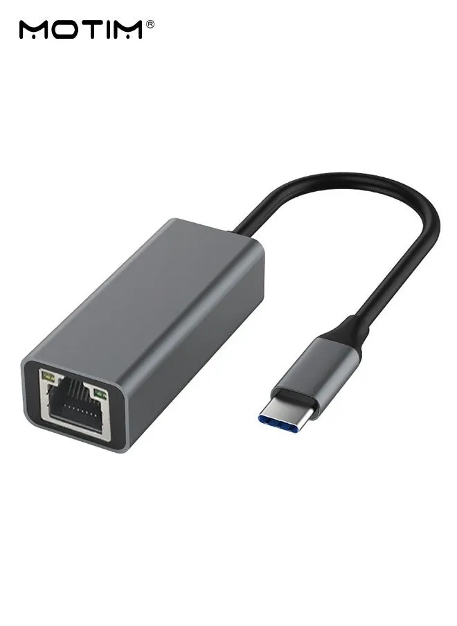 مهايئ USB C إلى إيثرنت محول شبكة سلكية من جيجابت C إلى 1 جيجابت في الثانية RJ45 محول شبكة سلكية Thunderbolt 3 LAN متوافق مع أجهزة MacBook وSurface Pro وiPad Pro 2021 وiPad Pro 2021 وPS5 وXPS15/13 وHuawei P60 وGalaxy Tab-1