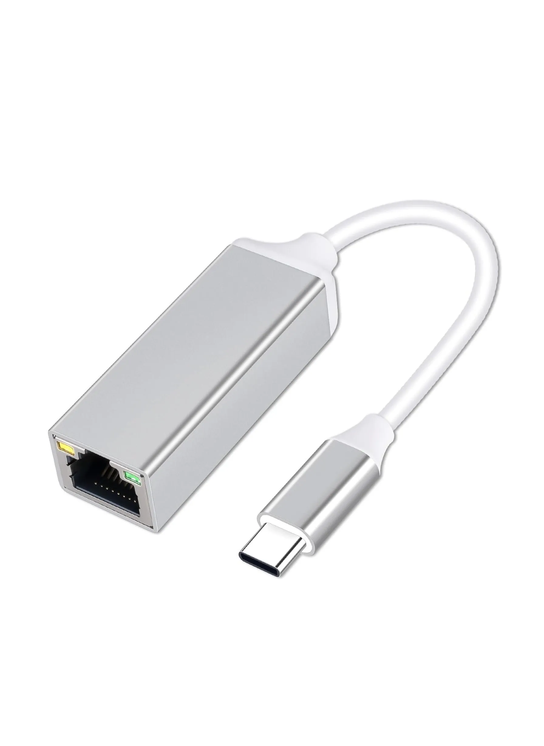 محول USB C إلى Ethernet محول شبكة LAN من النوع C إلى RJ45 Gigabit Ethernet متوافق مع MacBook Pro 2019/2018/2017 MacBook Air والمزيد-1