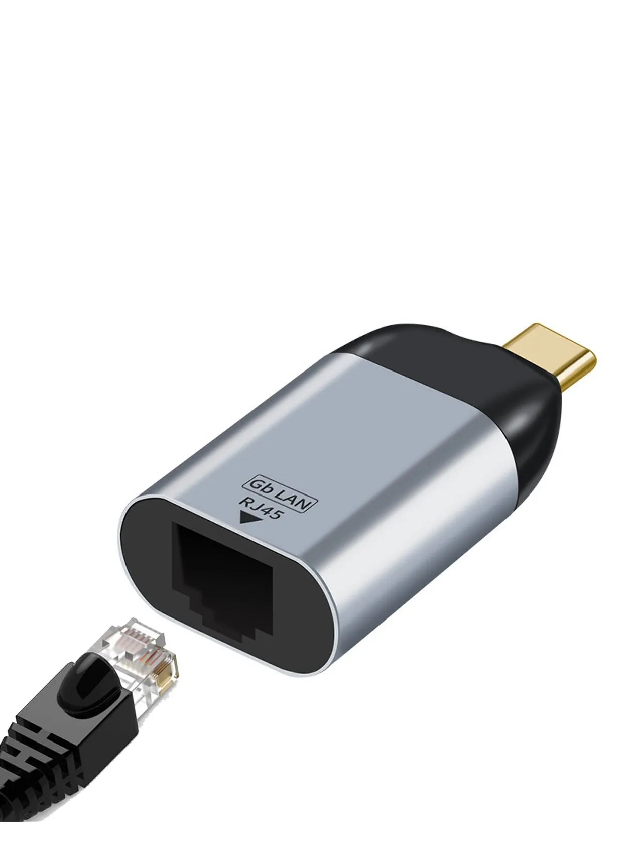 محول USB C إلى Ethernet Type-C USB 3.1 إلى 1000Mbps محول شبكة LAN Gigabit Ethernet محمول لأجهزة الكمبيوتر المحمولة والهواتف والأجهزة اللوحية والمزيد من أجهزة Type-C-1