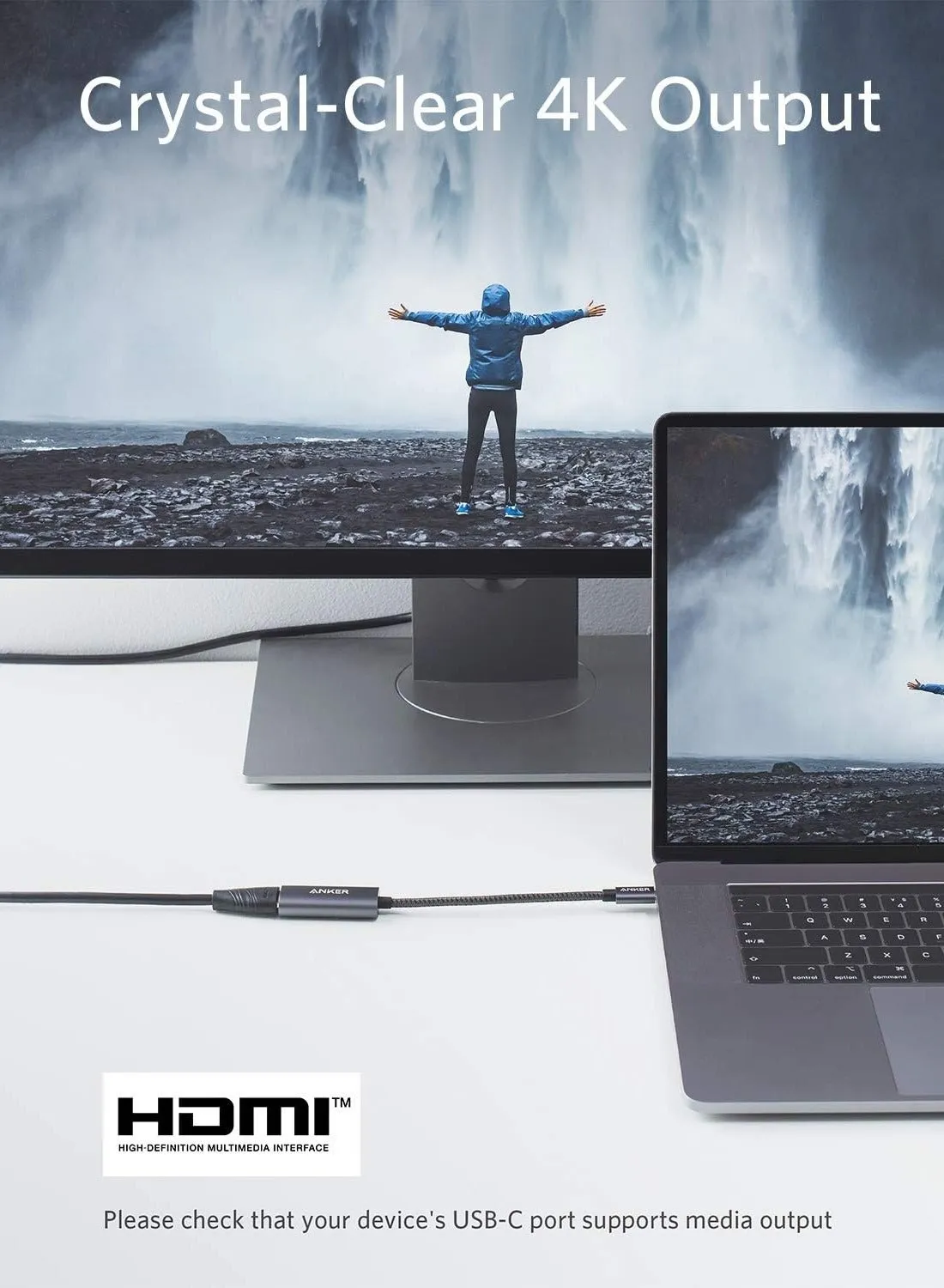 محول USB C إلى HDMI (4K@60 هرتز)، محول PowerExpand+ الألومنيوم USB C المحمول، لأجهزة MacBook Pro وMacBook Air وiPad Pro وPixelbook وXPS وGalaxy والمزيد (متوافق مع منافذ Thunderbolt 3) رمادي-2