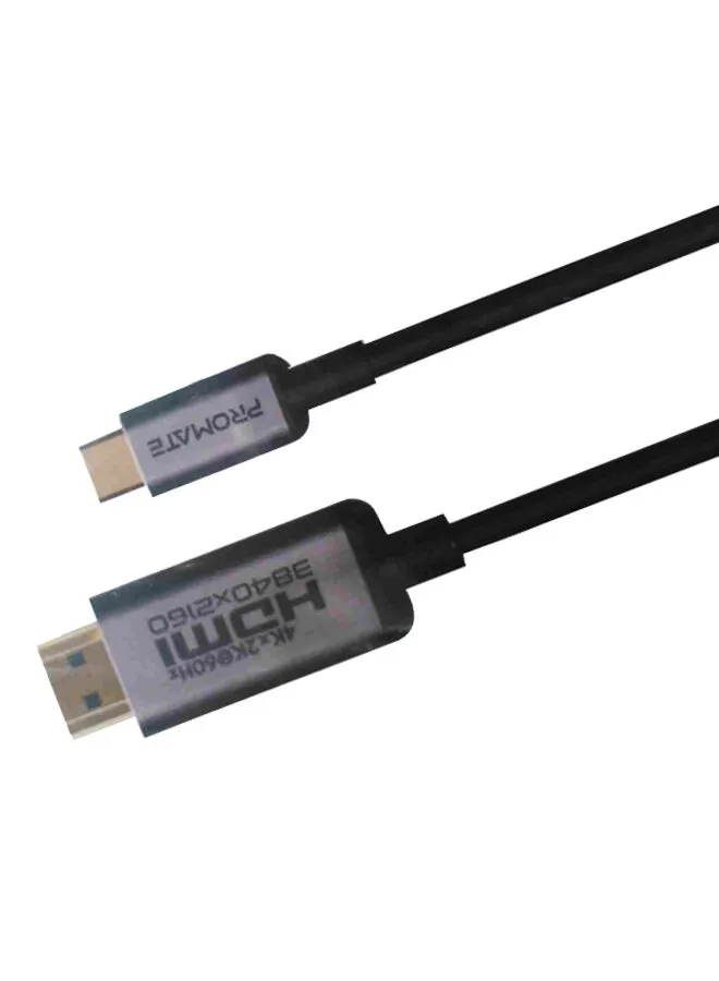 كابل منفذ USB-C إلى منفذ HDMI، محول ممتاز من منفذ USB Type-C إلى منفذ HDMI بدقة 4K وقوة 60 جيجاهرتز (متوافق مع منفذ ثاندر بولت 3) مع دعم بدقة فائقة الوضوح بطول 1.8 م لأجهزة ماك بوك برو وكروم بوك بيكسل وسامسونج S9 وS8 ونوت 8 طراز HDLink-60H رمادي-2