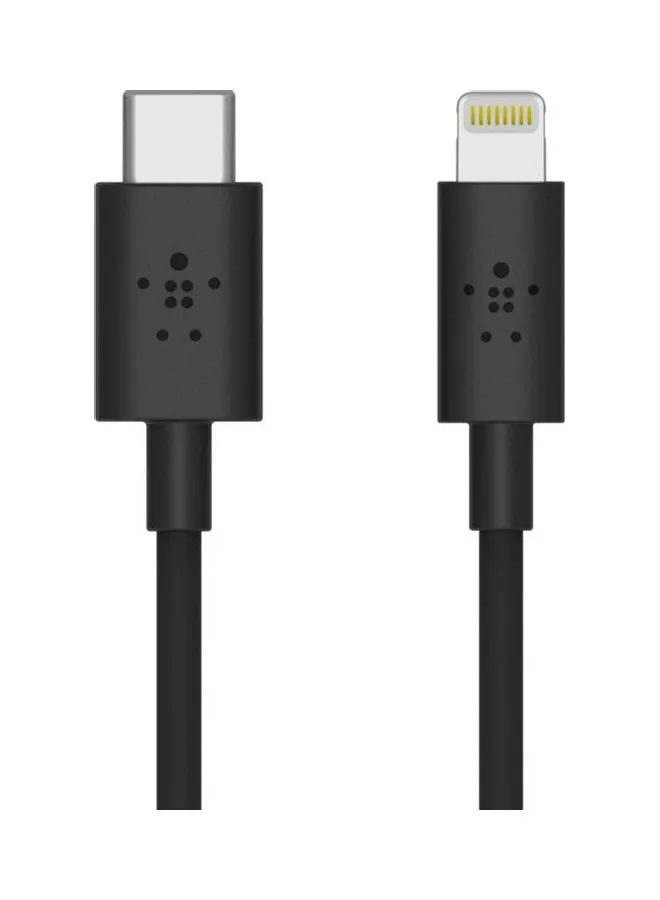 كابل USB-C إلى لايتنينج (كابل شحن سريع لأجهزة آيفون 14 و13 و12 أو الإصدارات الأقدم) كابل بوست شارج معتمد من MFi بطول 1 متر أسود-1