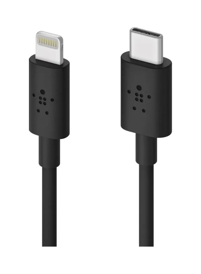 كابل USB-C إلى لايتنينج (كابل شحن سريع لأجهزة آيفون 14 و13 و12 أو الإصدارات الأقدم) كابل بوست شارج معتمد من MFi بطول 1 متر أسود-2