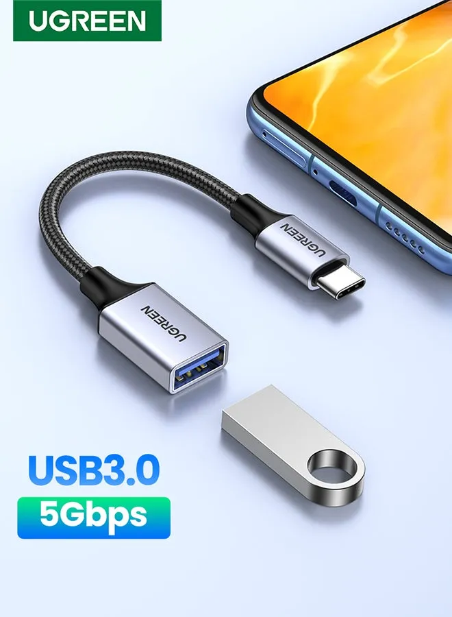 محول من منفذ USB C 3.1 ذكر إلى منفذ USB 3.0 أنثى بسرعة 5 ميجابت في الثانية ومتوافق مع أجهزة ماك بوك برو إصدار 2018/ 2017 وآي باد برو إصدار 2020/ 2018 وجالاكسي نوت 20 ألترا وأجهزة اللابتوب والشواحن أسود-1