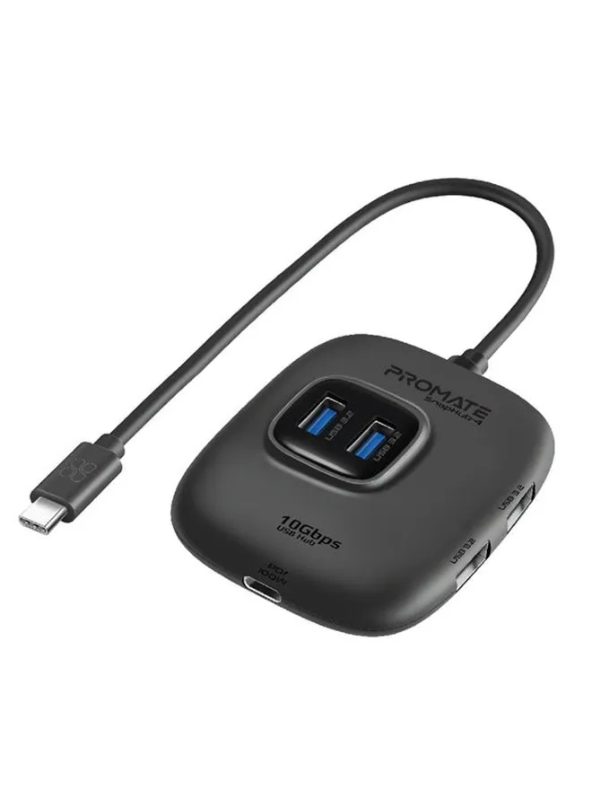 USB-C إلى USB Hub ممتاز متعدد المنافذ مع محول USB-A قابل للإزالة 10 جيجابت في الثانية مزامنة شحن USB 3.2 منافذ 100 وات من النوع C توصيل الطاقة-1