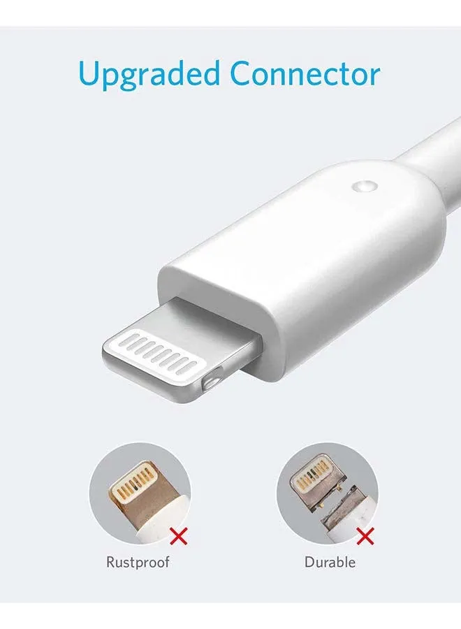 كابل USB للشحن لأجهزة آيفون أبيض-2