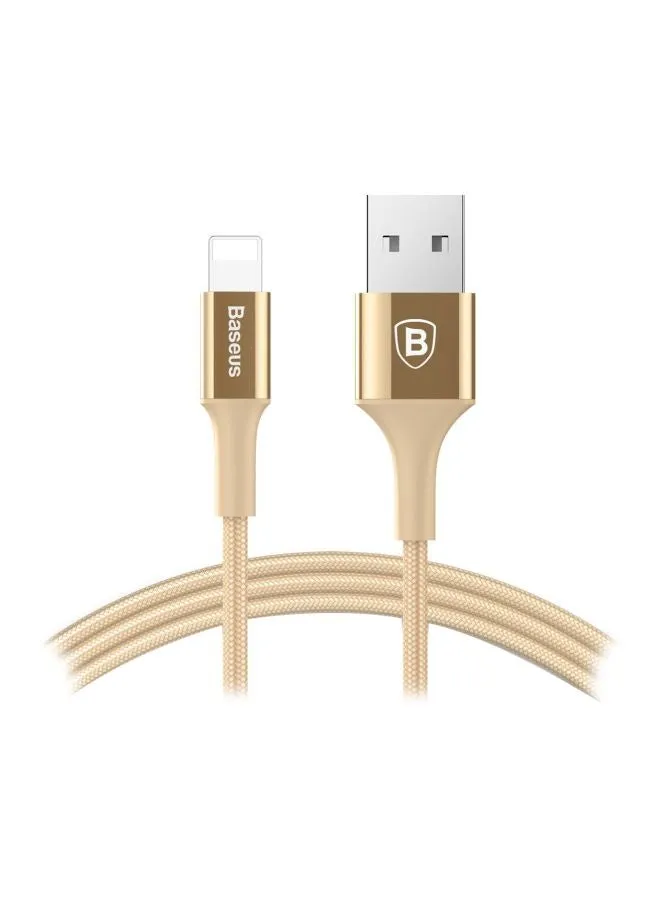 كابل USB لمزامنة البيانات والشحن لهواتف آيفون ذهبي-1