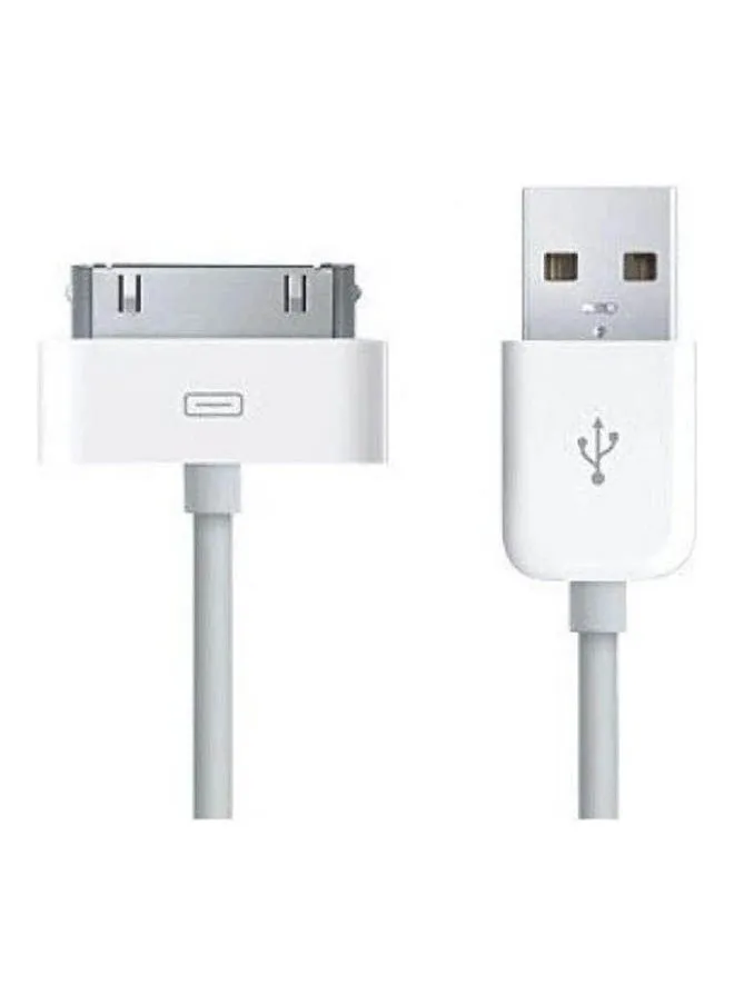 Usb Data Sync Charger Charging Cable For Ipod Nano Touch Classic Iphone 3G 3Gs 4 4S White-1