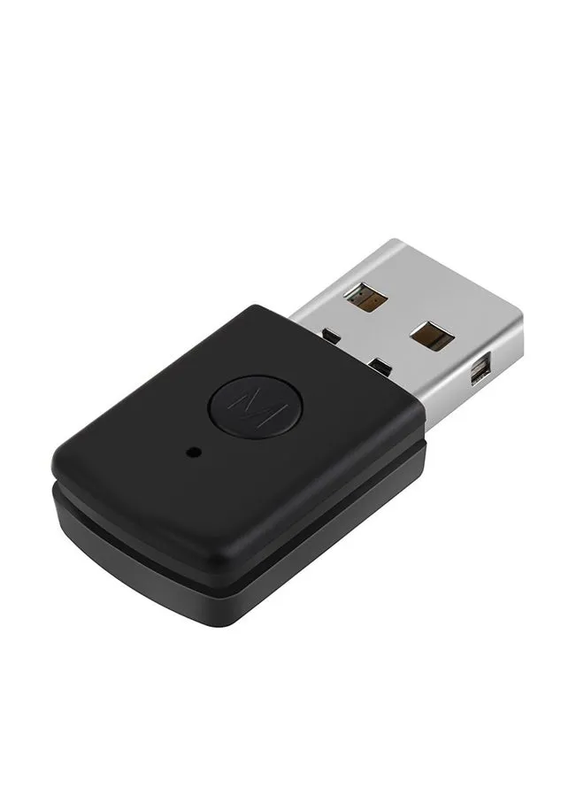 محول USB للميكروفون والسماعات اللاسلكية لجهاز بلايستشين 4 أسود-1