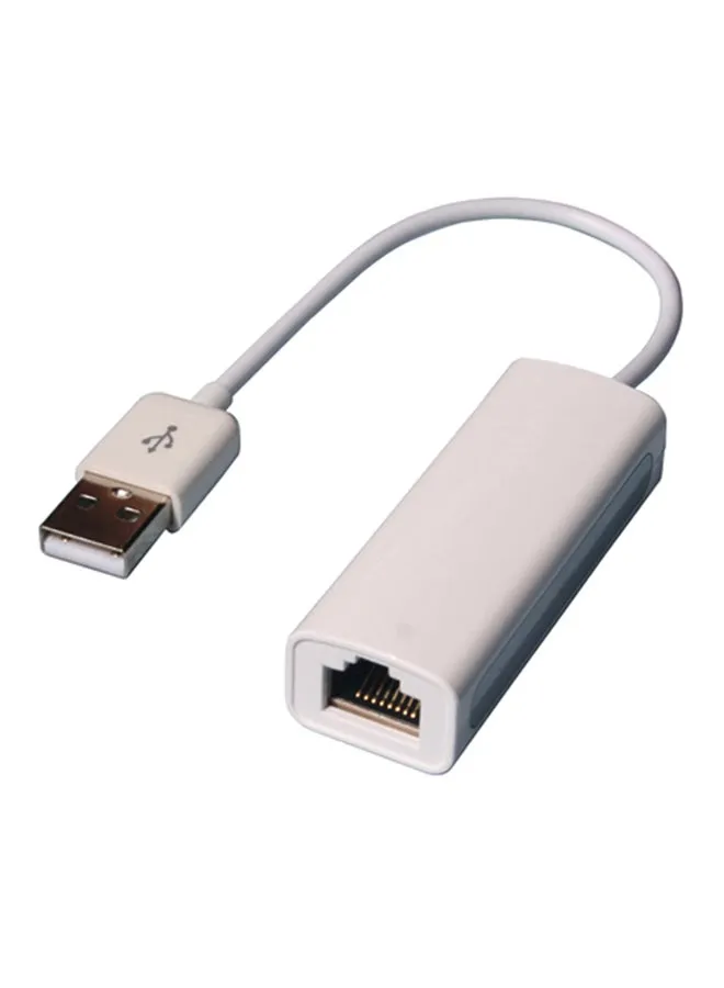 محول إيثرنت بمنفذ USB واسع النطاق وذو سرعة عالية أبيض-1