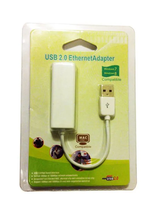 محول إيثرنت بمنفذ USB واسع النطاق وذو سرعة عالية أبيض-2