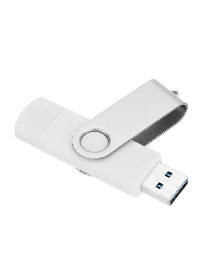 فلاش درايف USB 087615 أبيض/فضي-1