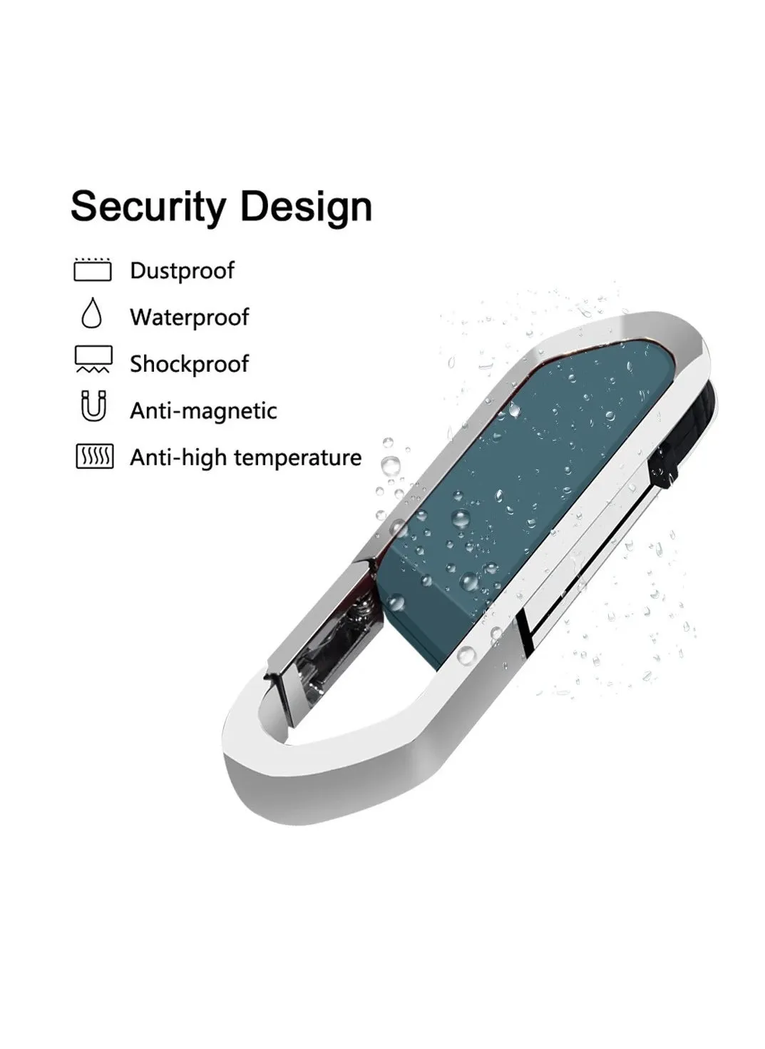 محرك أقراص فلاش USB، محرك أقراص محمول معدني مزود بسلسلة مفاتيح، محرك أقراص فلاش USB 2.0، محرك أقراص USB محمول مريح وسريع لتخزين البيانات الخارجية، (قطعة واحدة 2 جيجابايت باللون الأحمر)-2