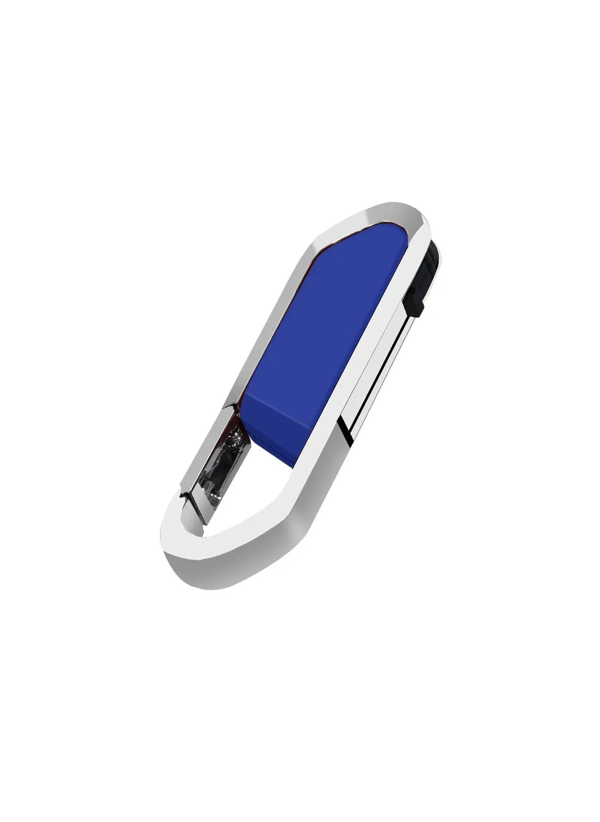 محرك أقراص فلاش USB، محرك أقراص محمول معدني مزود بسلسلة مفاتيح، محرك أقراص فلاش USB 2.0، محرك أقراص USB محمول سريع ومريح لتخزين البيانات الخارجية، (قطعة واحدة 32 جيجابايت، أزرق)-1