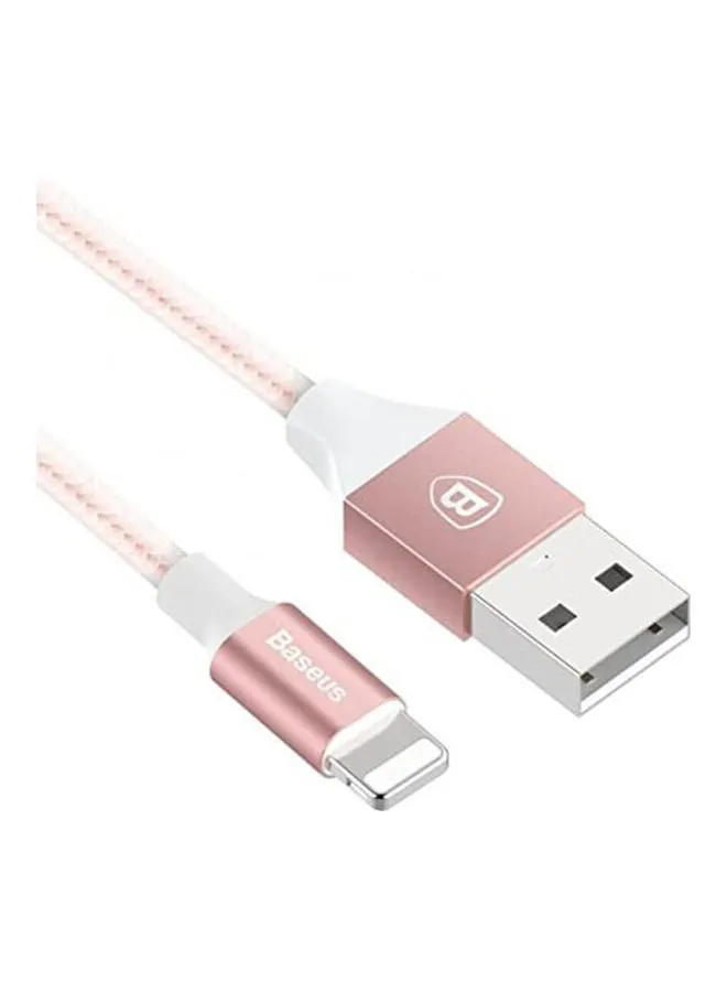 كابل شحن Lightning بطرف USB وردي ذهبي/ أبيض/ فضيّ-1