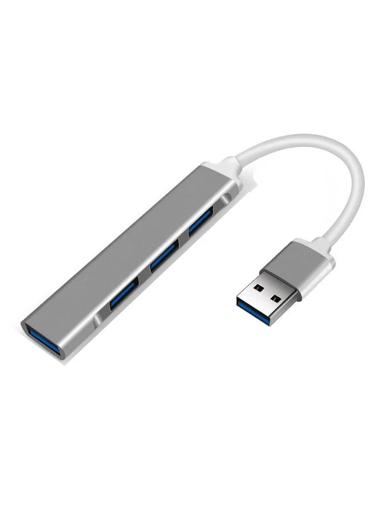 موزع USB موسع وموزع واحد إلى أربعة محطة إرساء (رمادي)-1