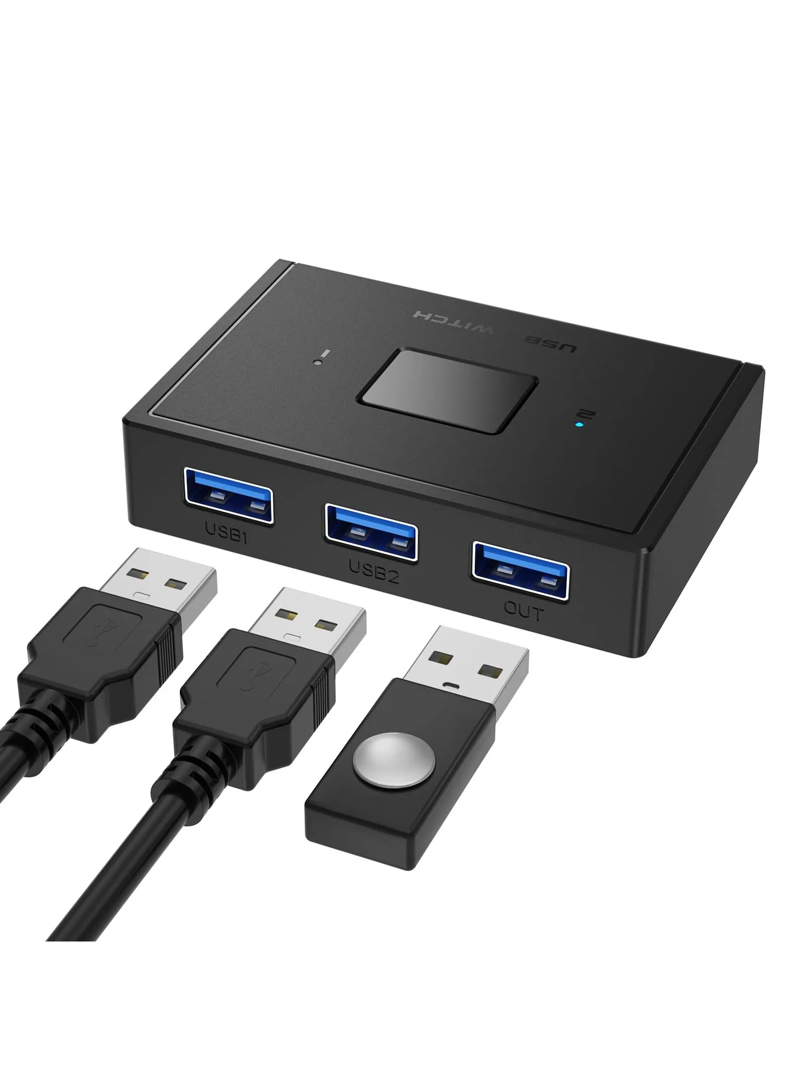 محول USB 3.0، 1 في 2 مخرج/2 في 1 مخرج، محول USB ثنائي الاتجاه بسرعة 5 جيجابت في الثانية، محول USB ثنائي الاتجاه، مشاركة 2 جهاز كمبيوتر، 1 USB، مشاركة USB، لأجهزة الكمبيوتر الشخصية، الماوس، لوحة المفاتيح، الطابعة، الماسح الضوئي-1