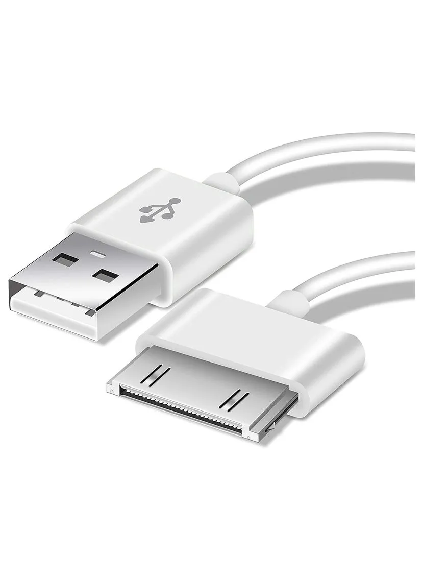 كابل بيانات USB للمزامنة والشحن لأجهزة iPhone 4/4s، وiPhone 3G/3GS، وiPad 1/2/3، وiPod، وكابل شاحن 30 دبوس - 1 متر-1