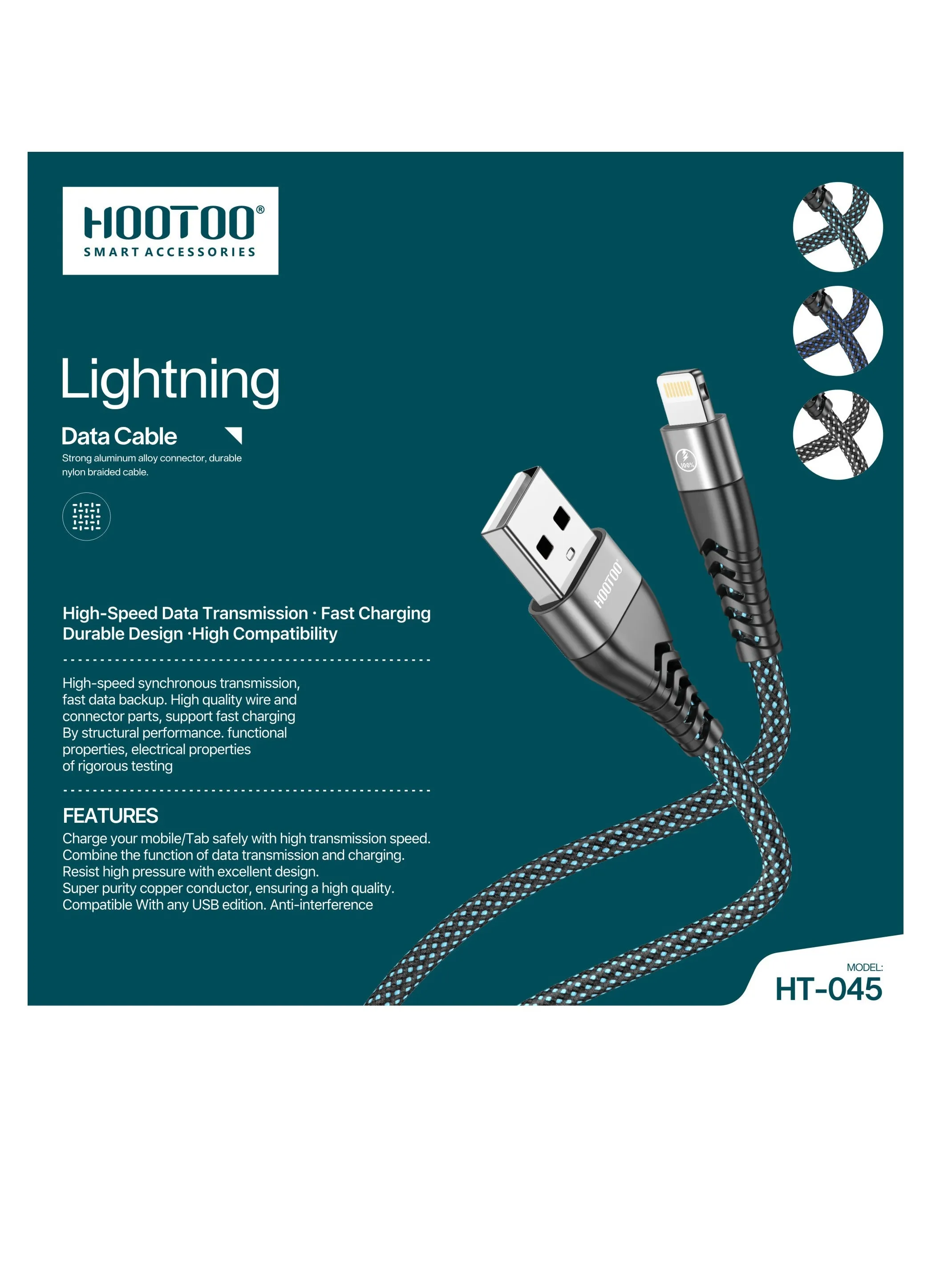 كابل USB إلى Lightning للمزامنة والشحن متعدد الألوان-2