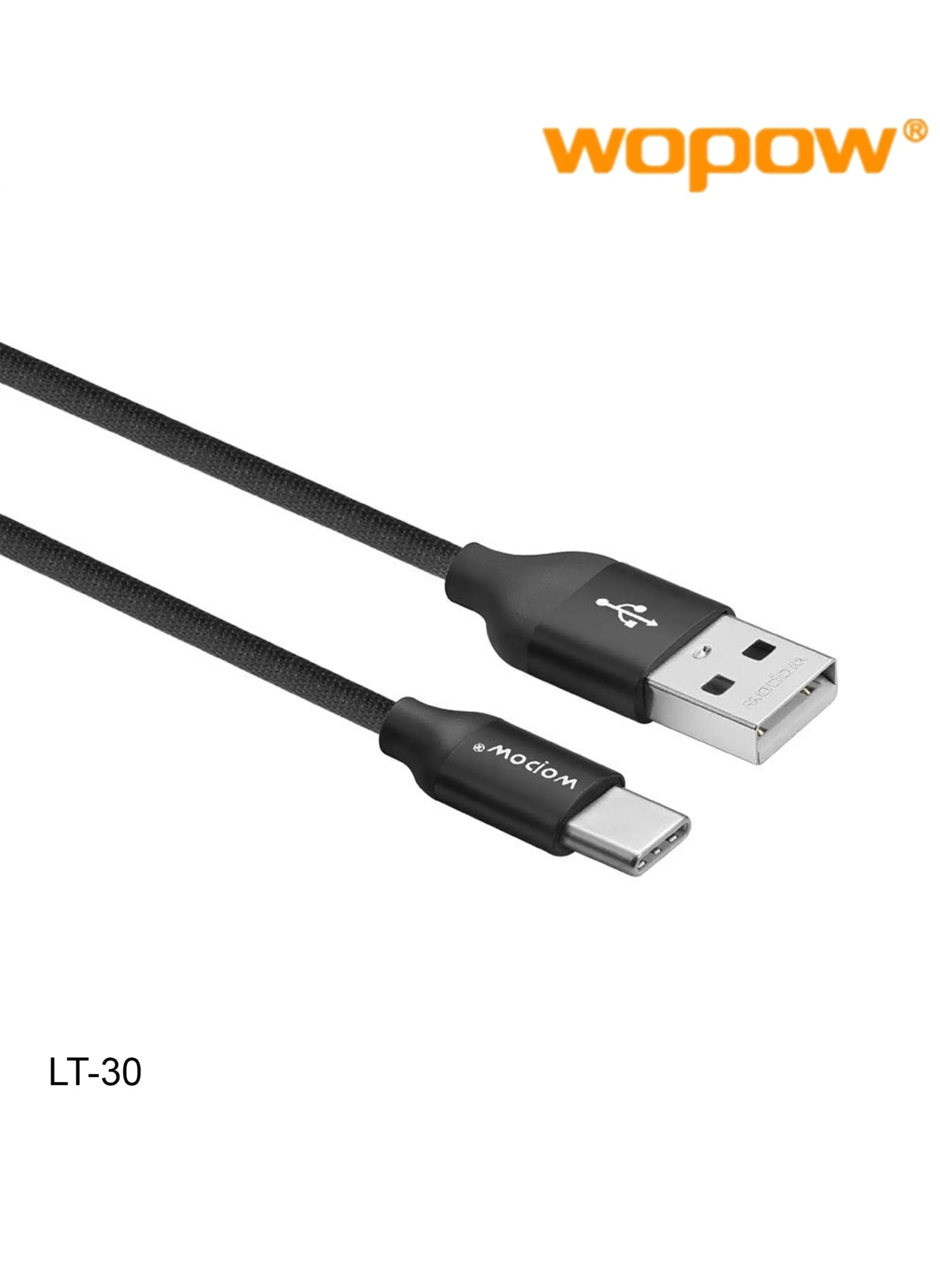 كابل شحن بيانات سريع من USB إلى Type-C LT-30 - أسود-1