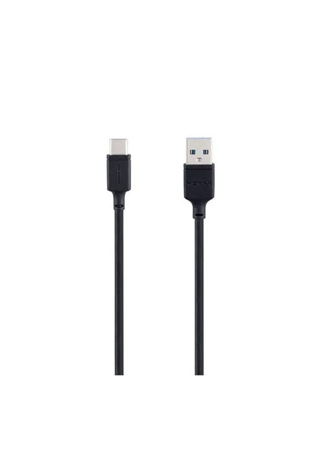 كابل شحن ومزامنة بمنفذ USB إلى منفذ Typ- طراز 3A أسود-1