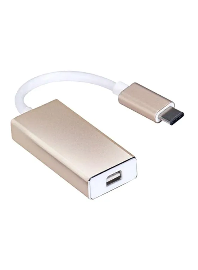 كابل بمنفذ USB Type-C للكمبيوتر المحمول ماك بوك برو GD ذهبي/ أبيض-1