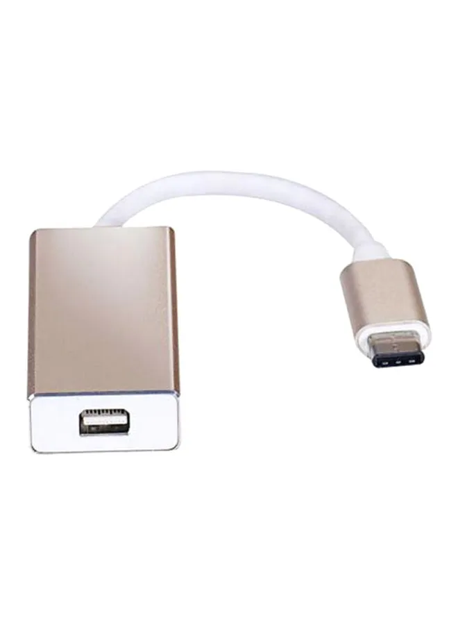 كابل بمنفذ USB Type-C للكمبيوتر المحمول ماك بوك برو GD ذهبي/ أبيض-2