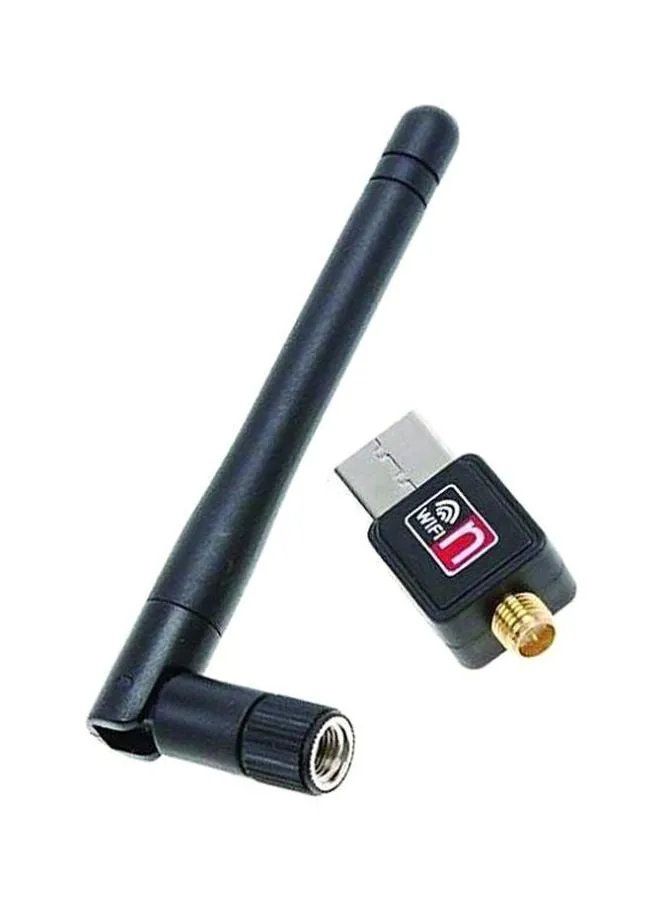 محول USB لاسلكي مع أنتينا أسود-1