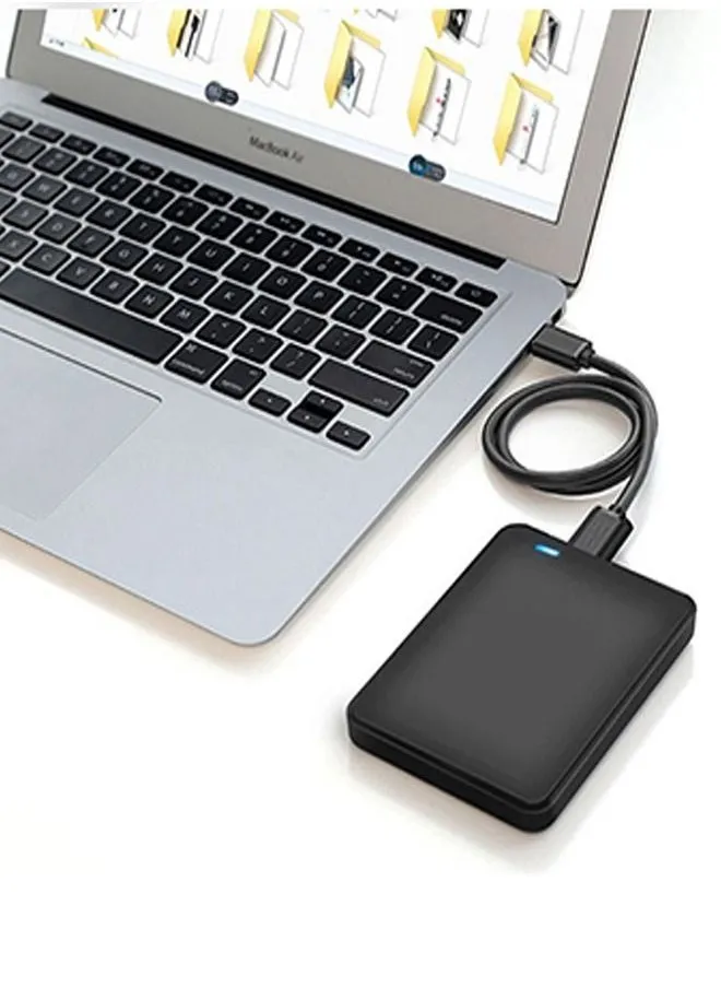 USB3.0 Mobile HDD Data Cable ، سلك نقل عالي السرعة ، مناسب لـ Seagate ، Toshiba ، Samsung ، محركات الأقراص الصلبة المحمولة ويسترن ديجيتال (أسود ، 1 متر)-2