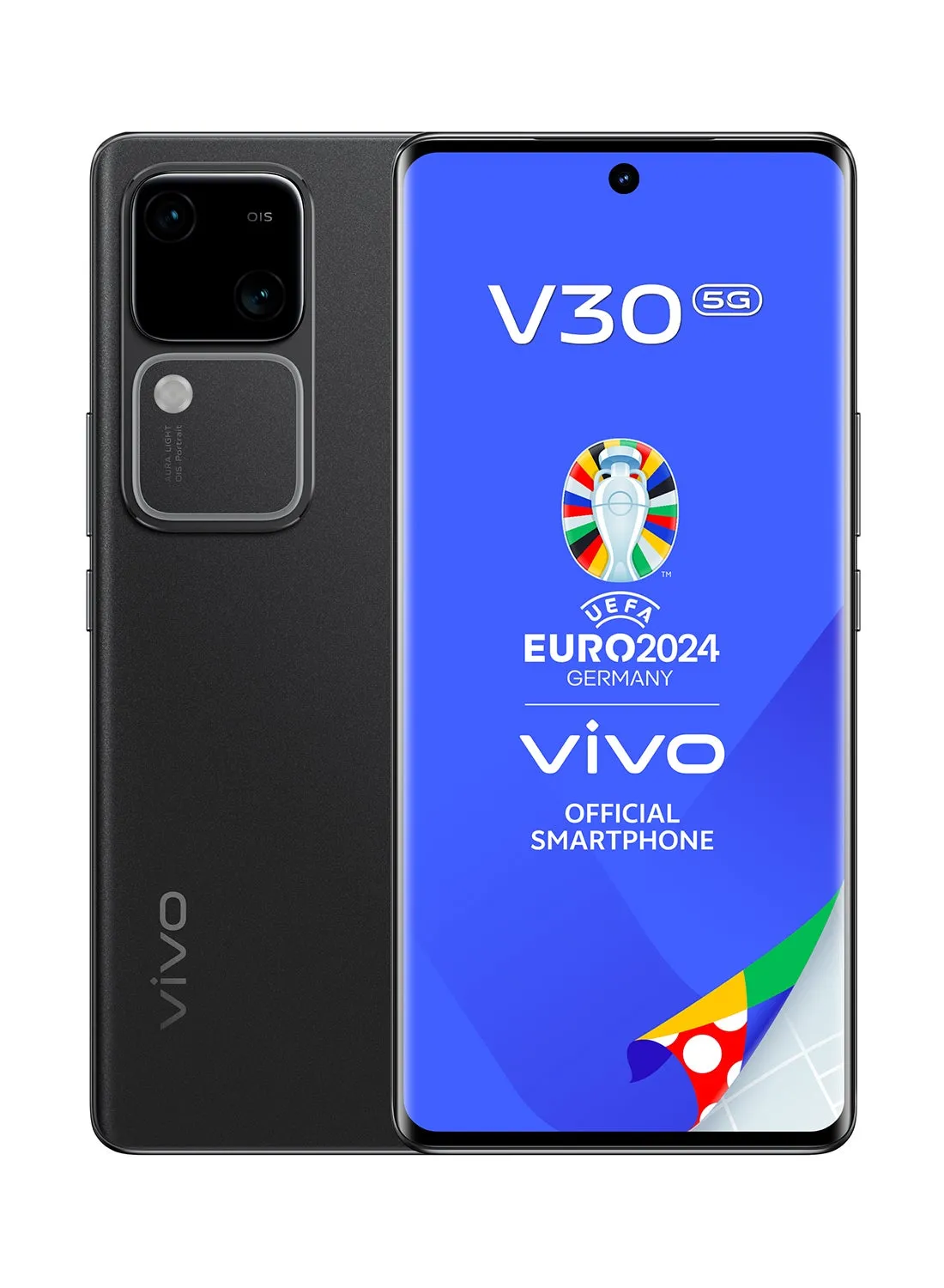 V30 5G ثنائي الشريحة باللون الأسود النبيل وذاكرة الوصول العشوائي (RAM) سعة 12 جيجابايت وسعة 256 جيجابايت - إصدار الشرق الأوسط-1