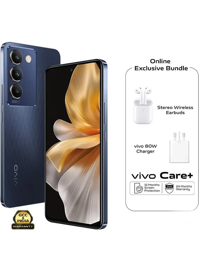 هاتف V30 Lite 5G ثنائي الشريحة باللون الأسود الكريستالي 12 جيجابايت + 12 جيجابايت رام 256 جيجابايت - مع هدايا حصرية سماعات أذن وشاحن 80 وات وضمان لمدة 24 شهرًا + استبدال الشاشة لمدة عام - إصدار الشرق الأوسط-1