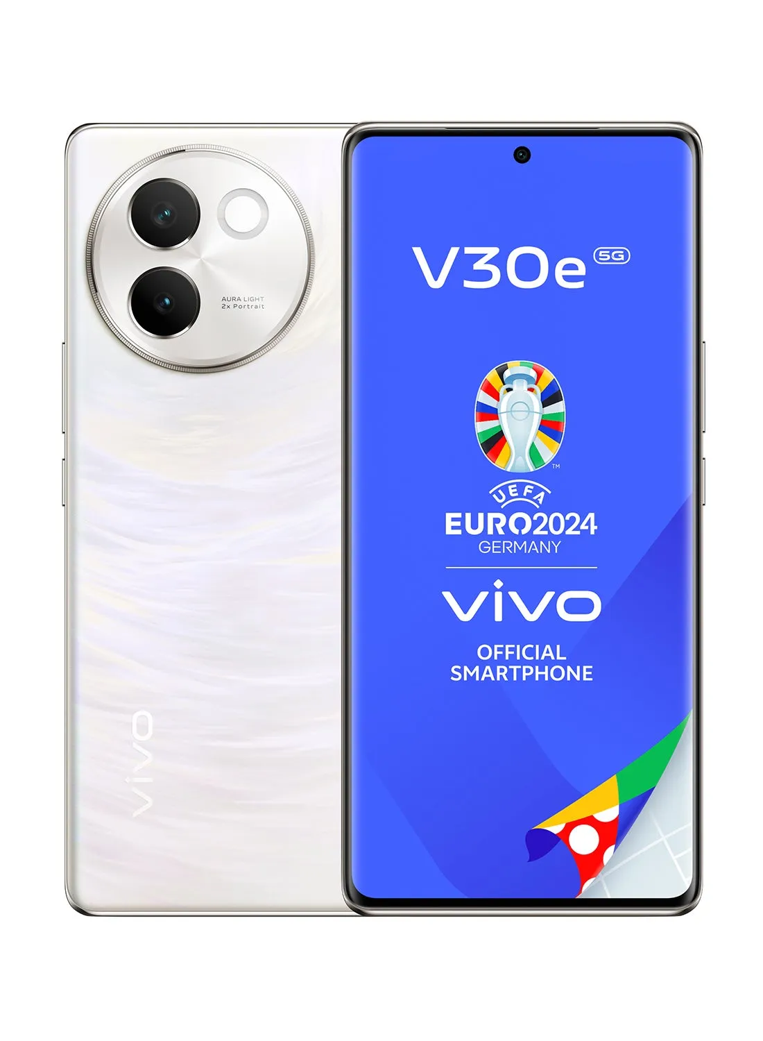 V30e 5G ثنائي الشريحة باللون الأبيض الحالم وذاكرة الوصول العشوائي (RAM) سعة 12 جيجابايت وسعة 256 جيجابايت - إصدار الشرق الأوسط-1