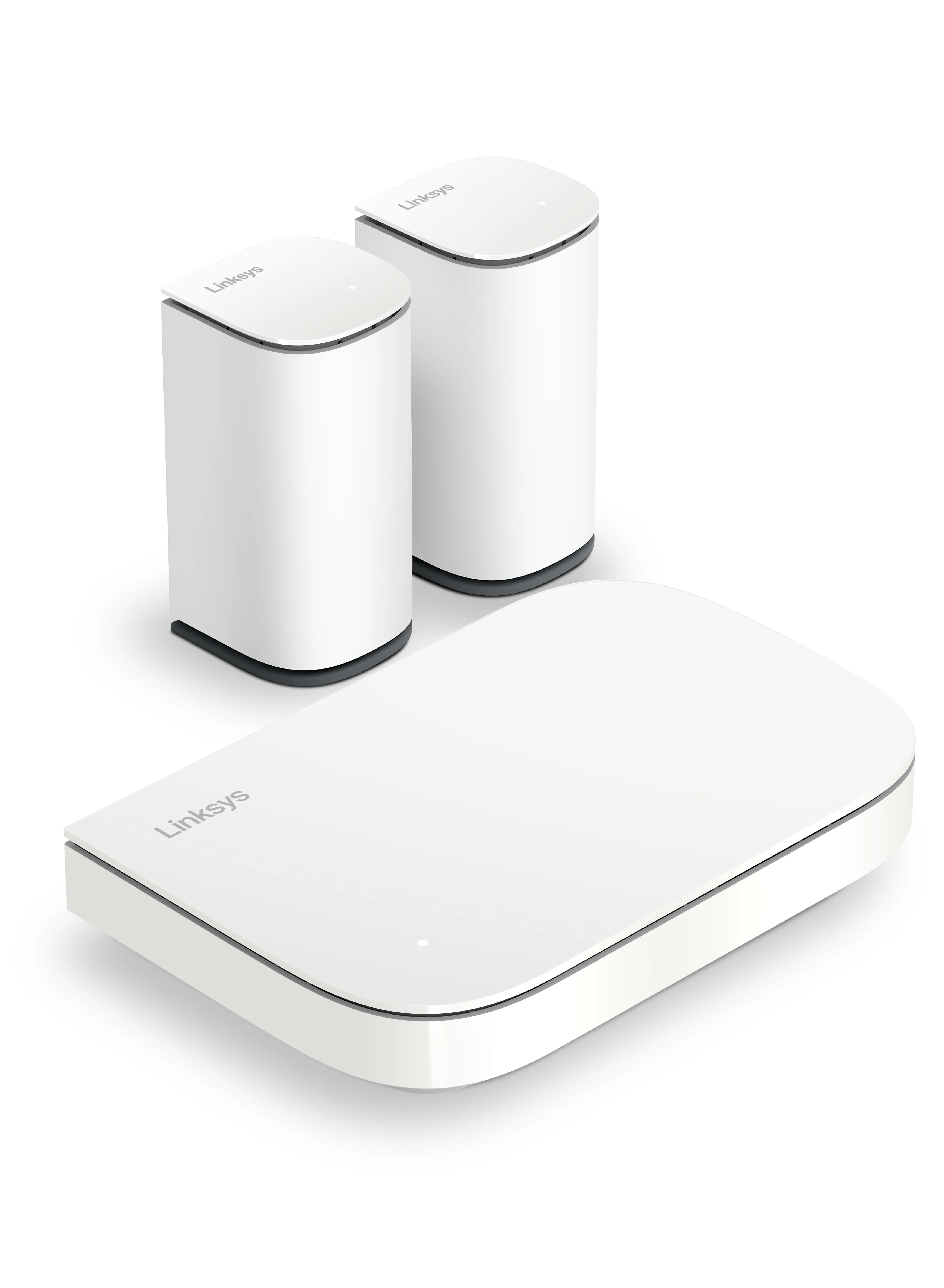 مجموعة Velop Micro Mesh WiFi 6 Router + Node Dual Band AX3000 | نظام Cognitive Mesh بسرعة 2.5 جيجابت في الثانية، إعداد بسيط، تغطية تصل إلى 5000 قدم مربع وما يصل إلى 150 جهازًا، عبوة من 3 قطع | 1 جهاز توجيه، 2 Node-1