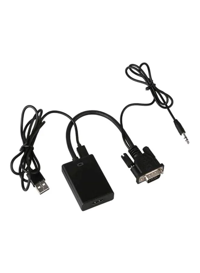 كابل محول من VGA إلى HDMI أسود-1