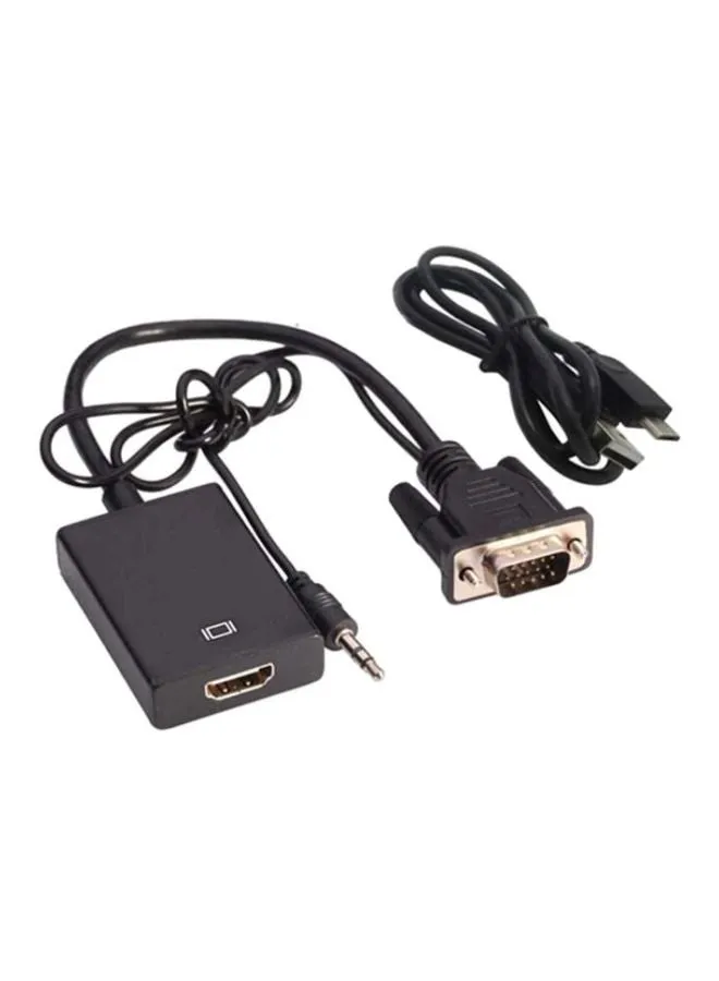 كابل محول من VGA إلى HDMI أسود-2