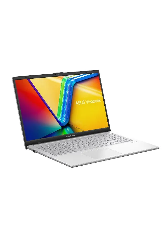 كمبيوتر محمول VivoBook Go E1504GA-NJ255 بشاشة Full HD مقاس 15.6 بوصة ومعالج Core i3-N305 وذاكرة وصول عشوائي سعة 8 جيجابايت ومحرك أقراص SSD سعة 256 جيجابايت ونظام تشغيل Windows 11 وبطاقة رسومات Intel UHD-2