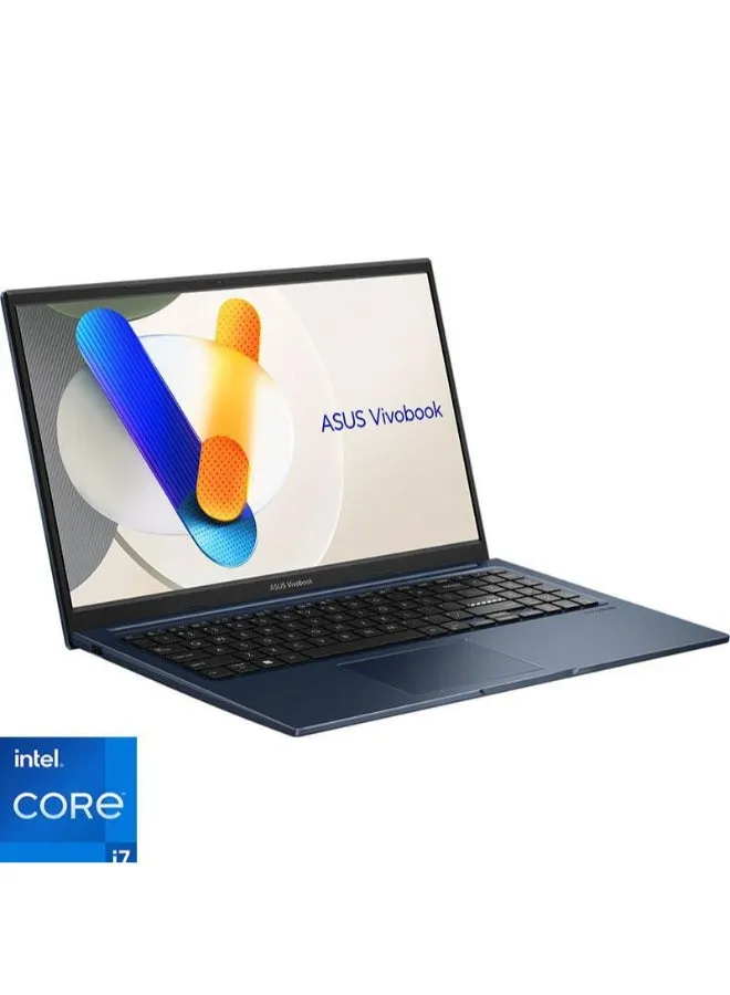 كمبيوتر محمول VivoBook X1504VA-NJ121W بشاشة مقاس 15.6 بوصة ومعالج Core i7-1355U وذاكرة وصول عشوائي 16 جيجابايت ومحرك أقراص SSD سعة 512 جيجابايت وبطاقة رسومات Intel Iris XE وWindows 11-1